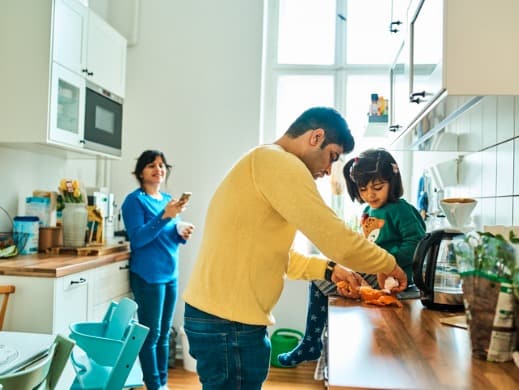 Family in Kitchen