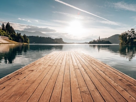 Wooden Jetty on a Lake