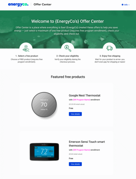 Multiple Products on Offer Center